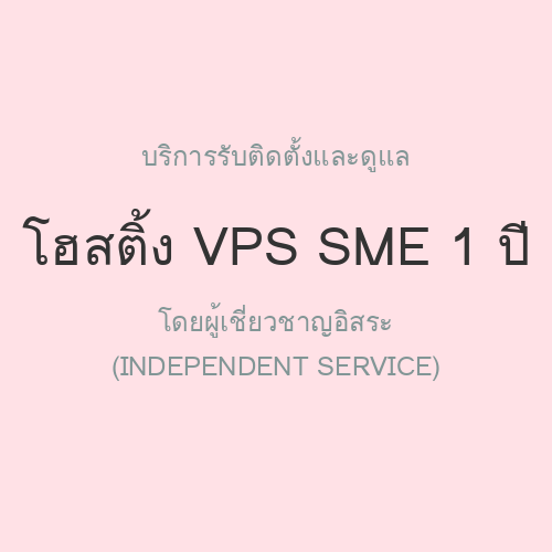 รับติดตั้งและดูแล โฮสติ้ง VPS SME 1 ปี